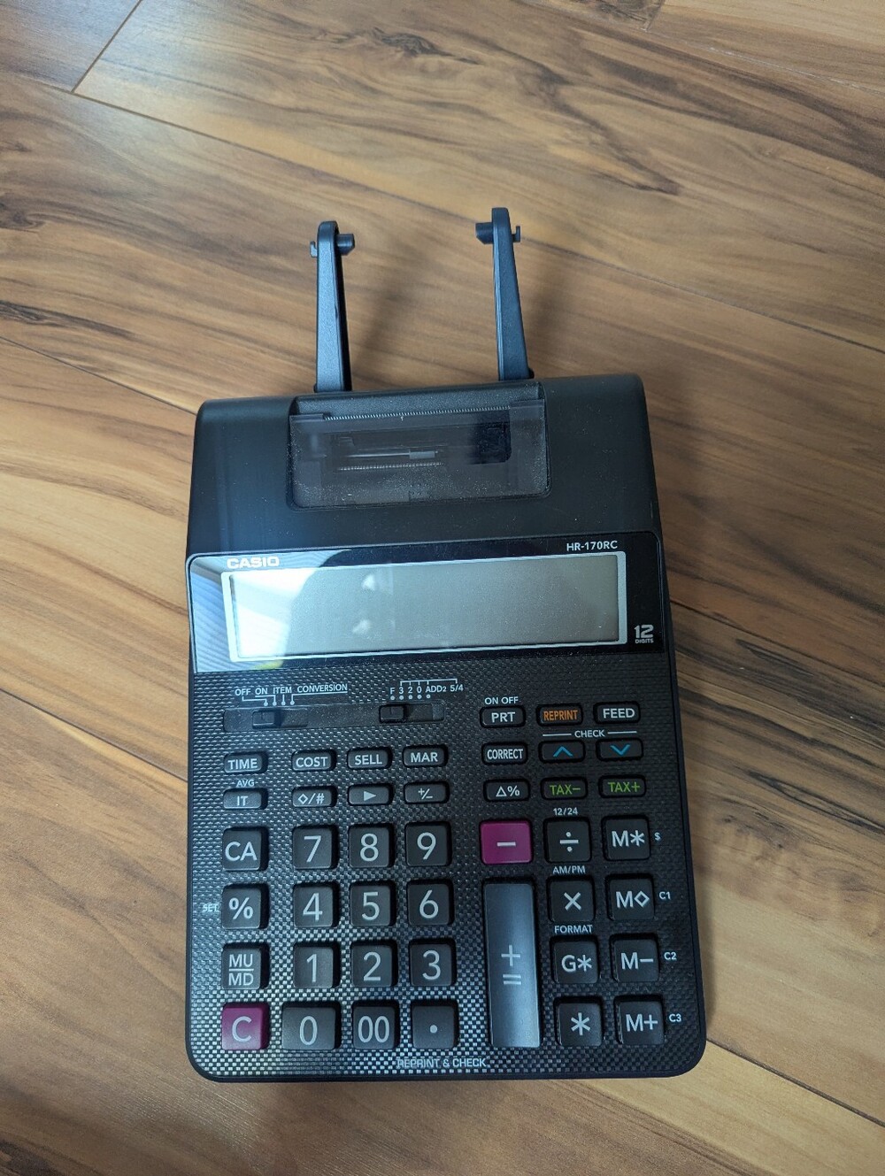 Casio Black Desktop Printing Calculator with Roll Holder